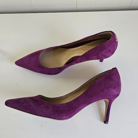 Lauren Ralph Lauren Women\'s Lanette Pointed-Toe Pumps Purple Fucsia Size 7.5